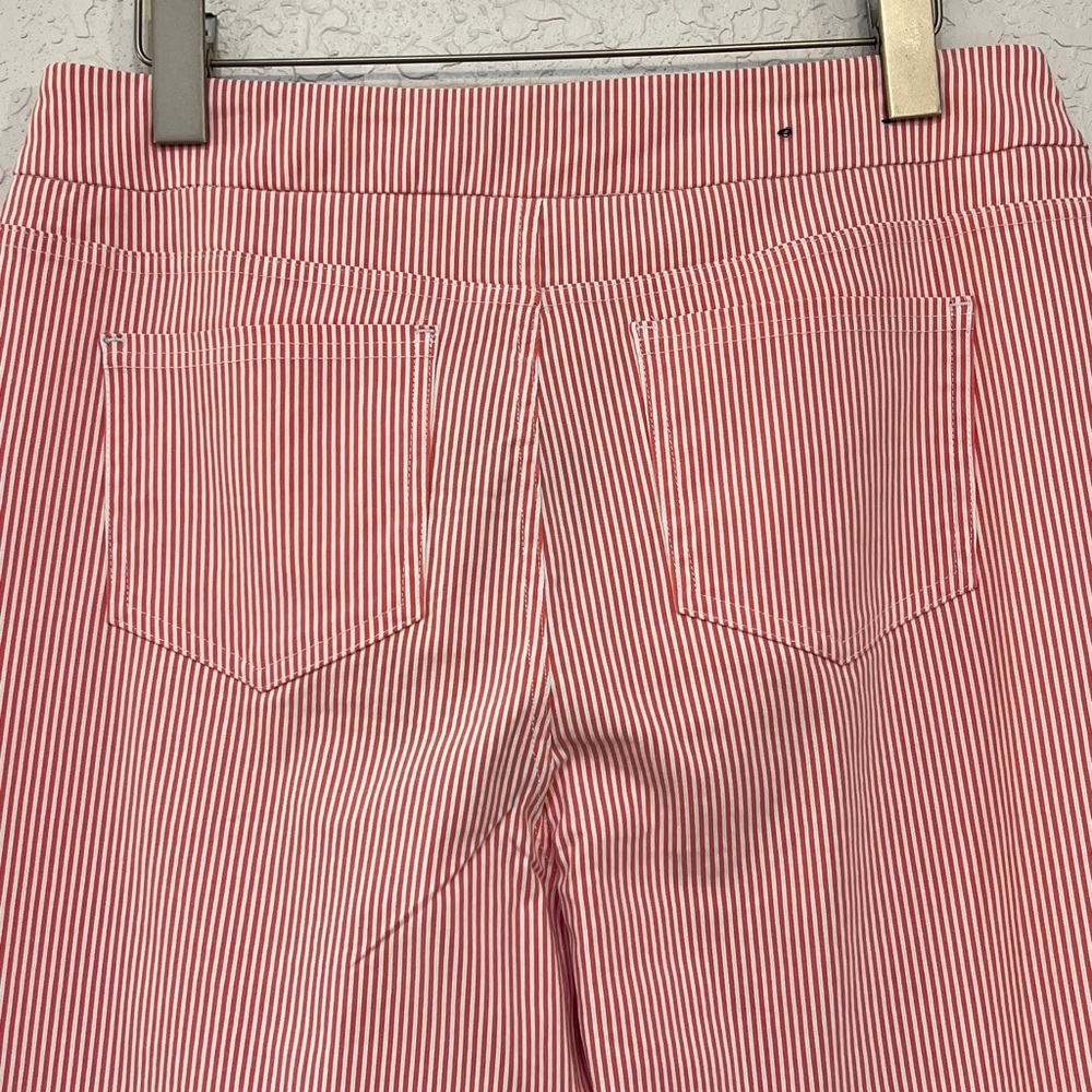 Mario Serrani Comfort Stretch Capri Pants Tomato Ivory NWT Size L - Picture 6 of 11